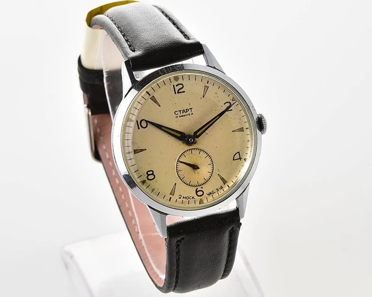 Rare! Start vintage Soviet classic mechanical watch, 3rd quarter of 1956