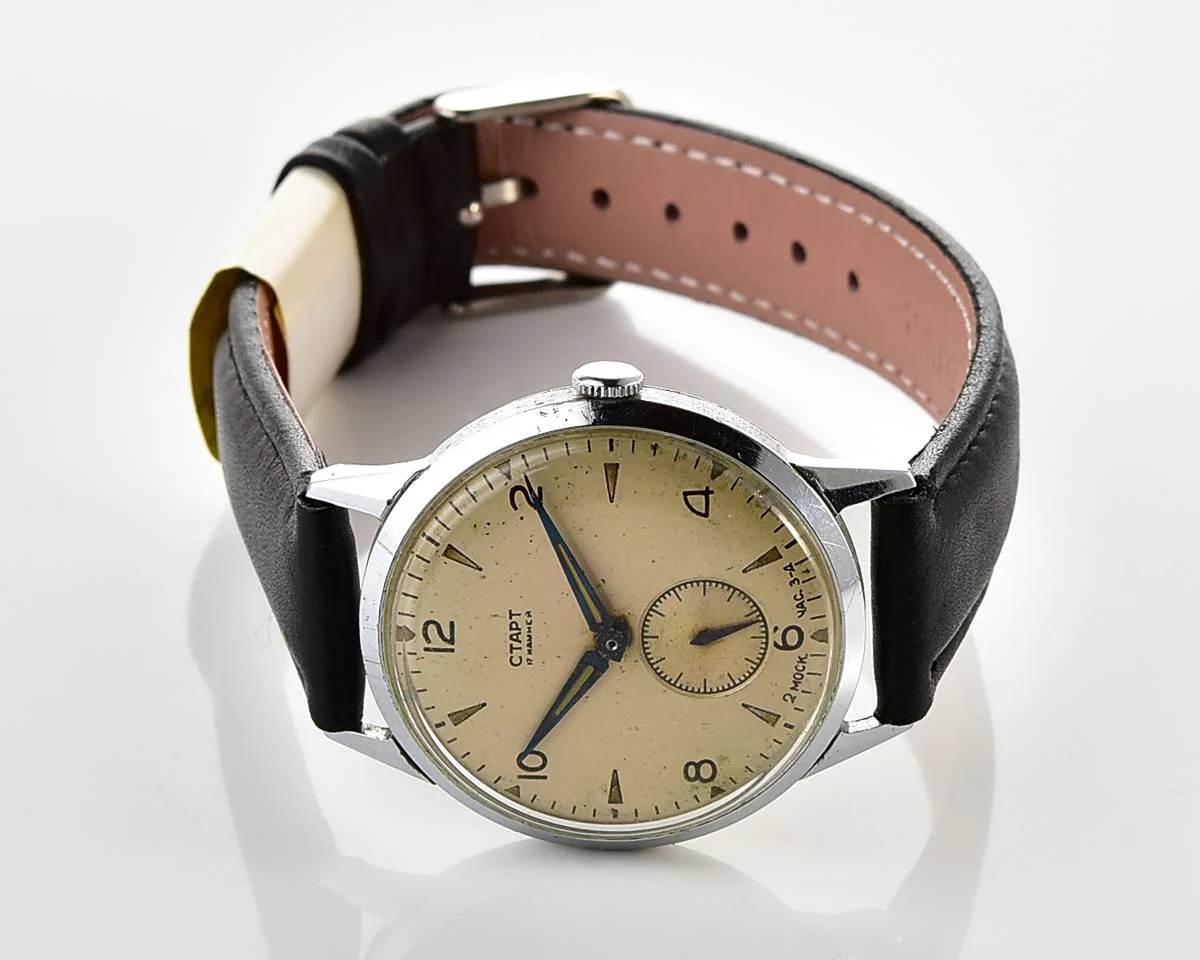 Rare! Start vintage Soviet classic mechanical watch, 3rd quarter of 1956