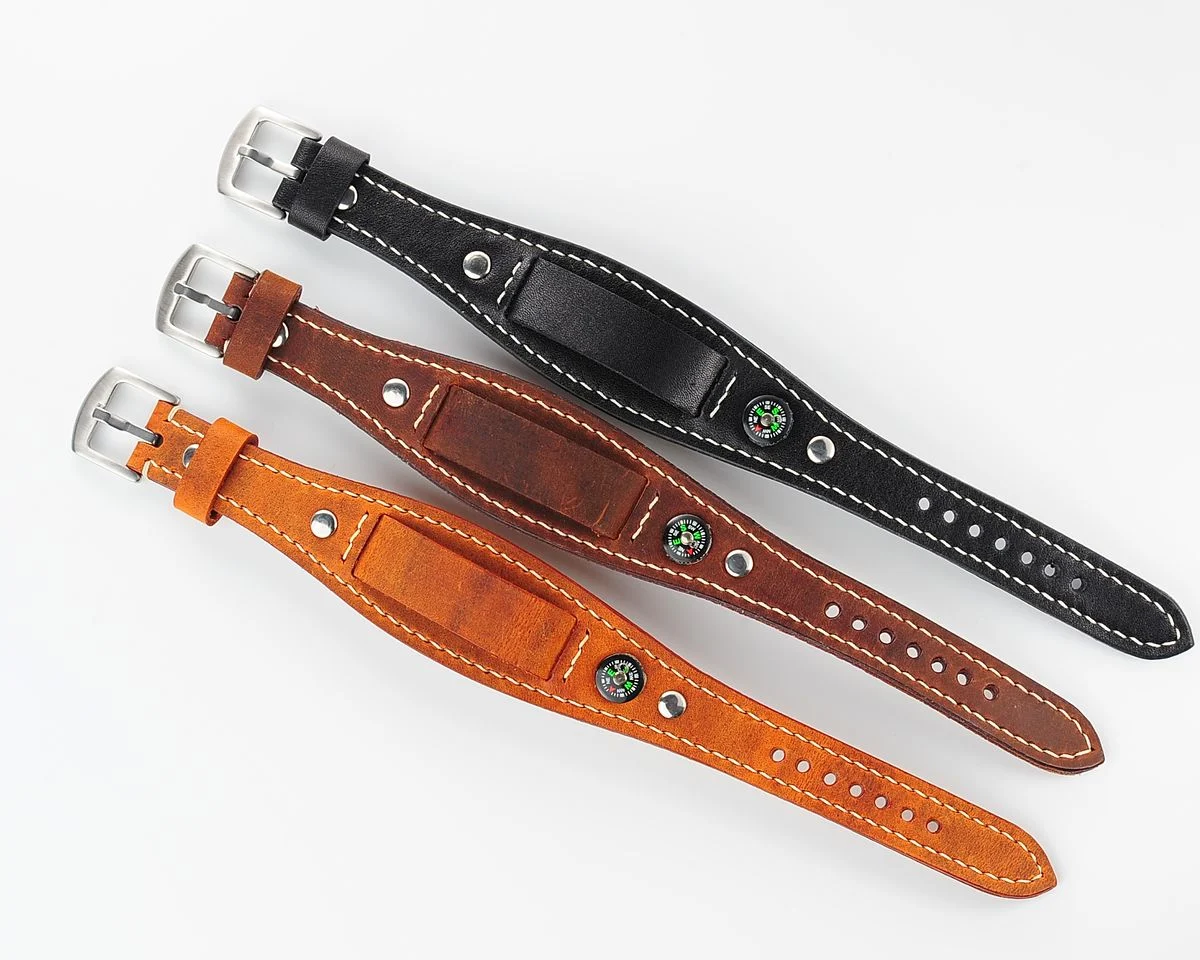 Sturmanskie genuine leather compass strap - light brown