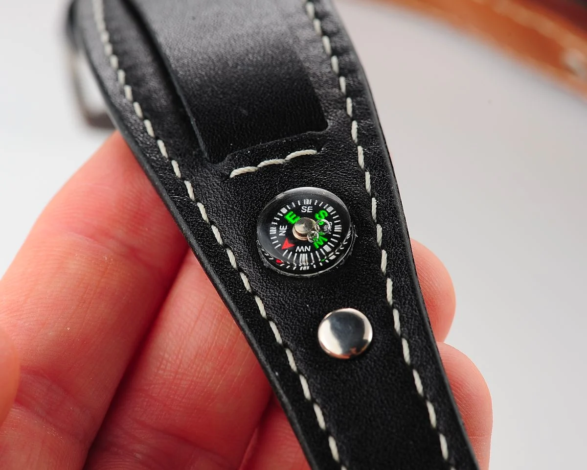 Sturmanskie genuine leather compass strap - light brown