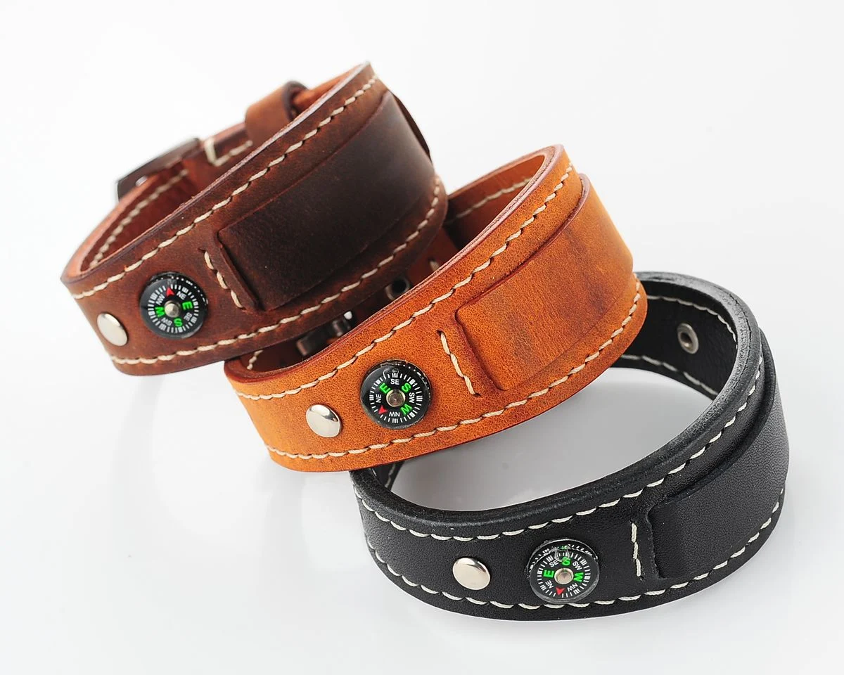 Sturmanskie genuine leather compass strap - light brown