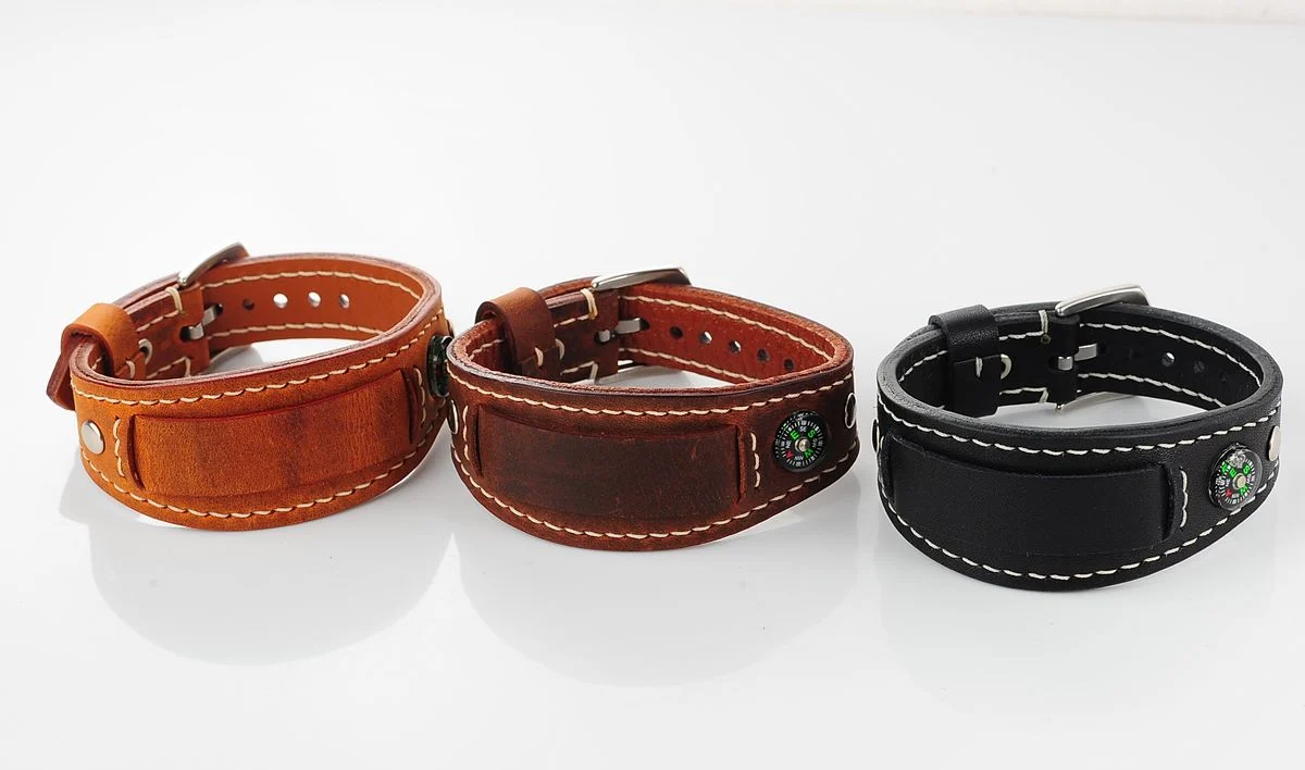 Sturmanskie genuine leather compass strap - light brown