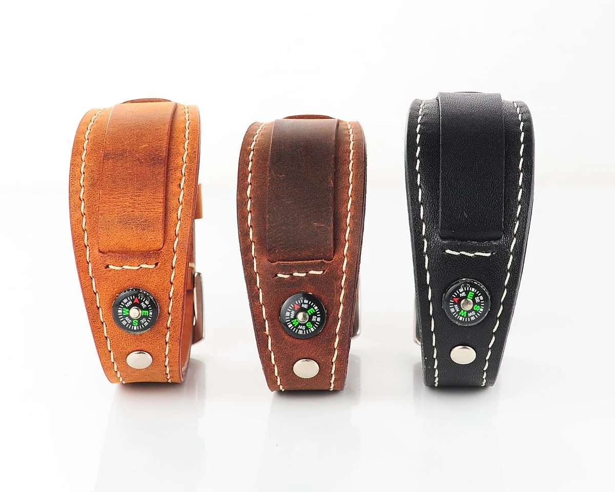 Sturmanskie genuine leather compass strap - light brown