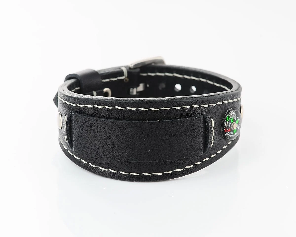 Sturmanskie genuine leather compass strap - black