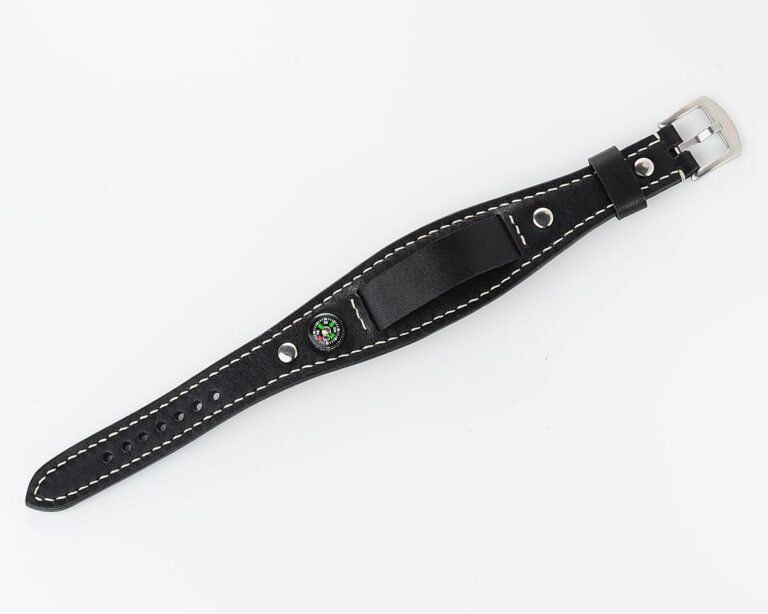 Sturmanskie genuine leather compass strap - black