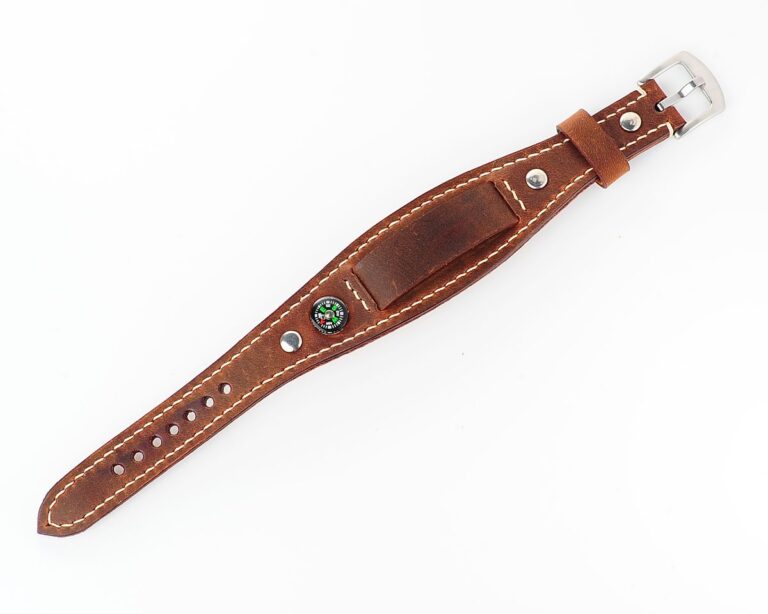 Sturmanskie genuine leather compass strap - dark brown