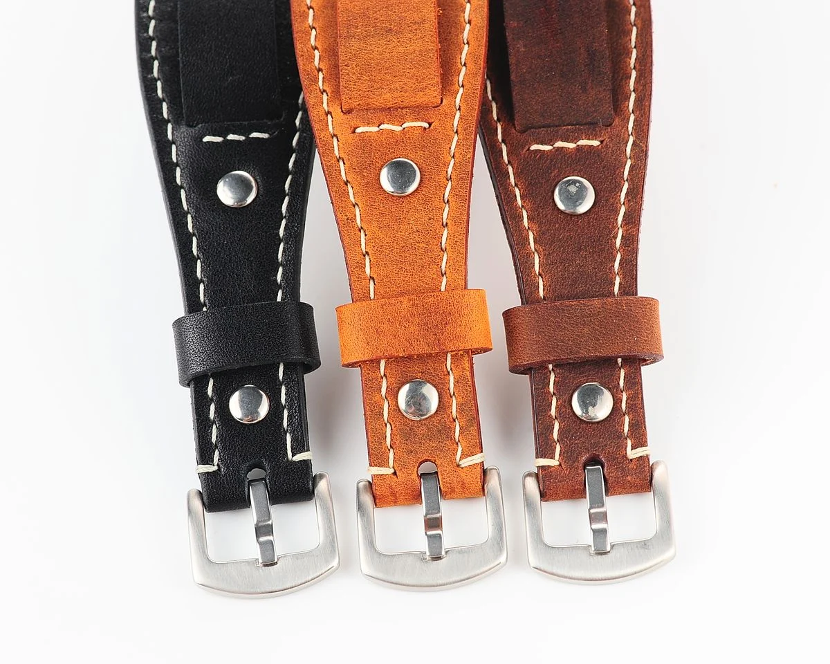 Sturmanskie genuine leather compass strap - light brown