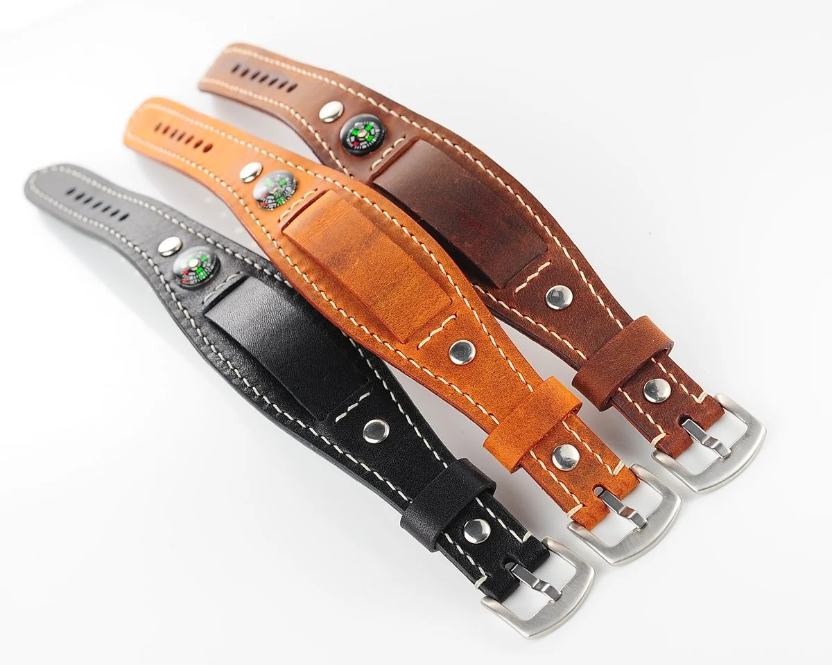 Sturmanskie genuine leather compass strap - light brown