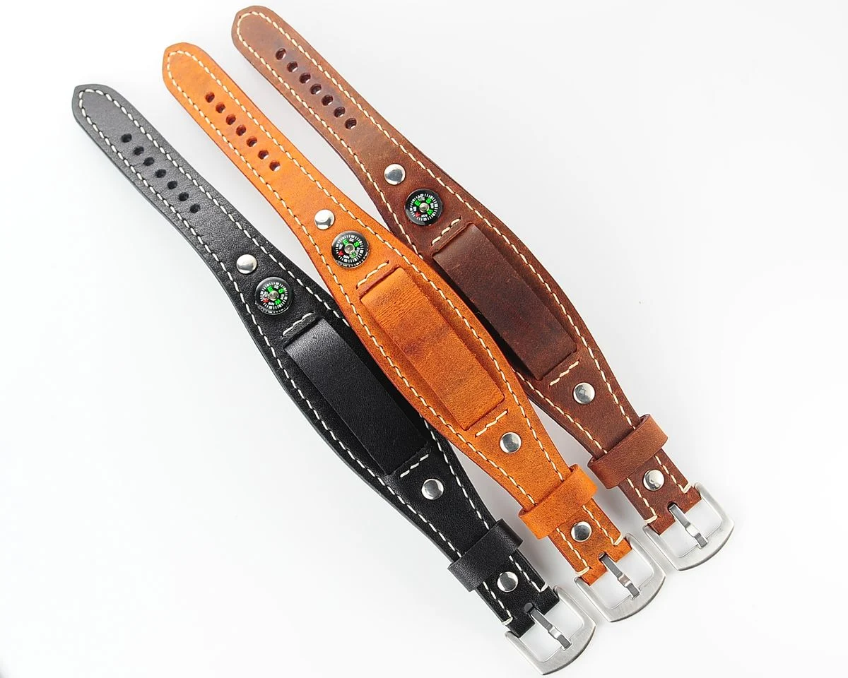 Sturmanskie genuine leather compass strap - light brown