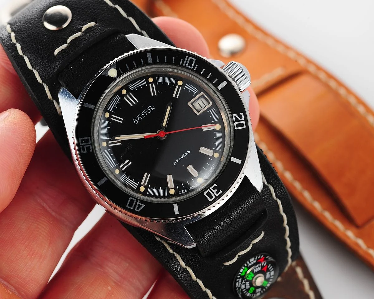 Sturmanskie genuine leather compass strap - light brown