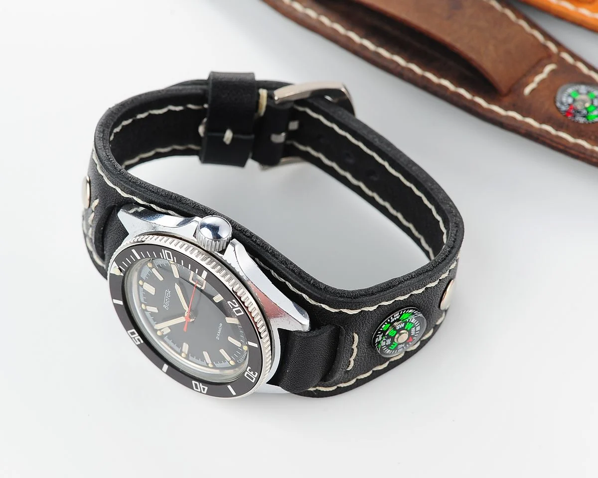 Sturmanskie genuine leather compass strap - light brown