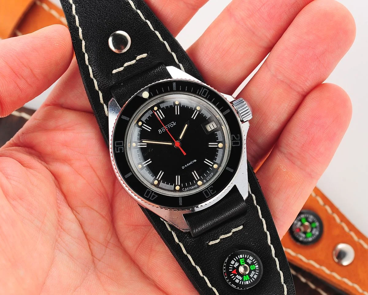 Sturmanskie genuine leather compass strap - light brown