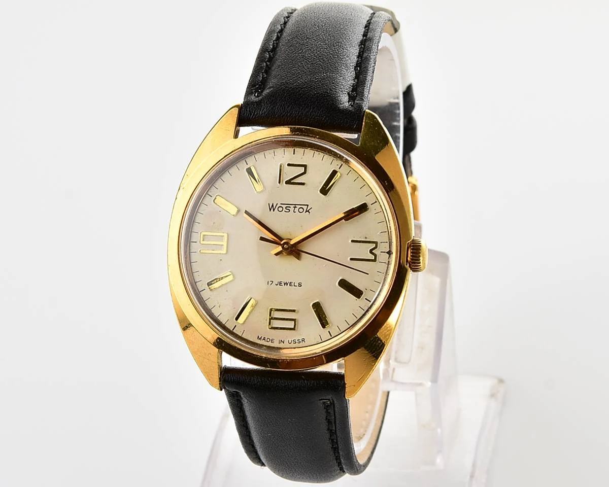 Excellent Soviet gold-plated Vostok (Wostok) mechanical watch