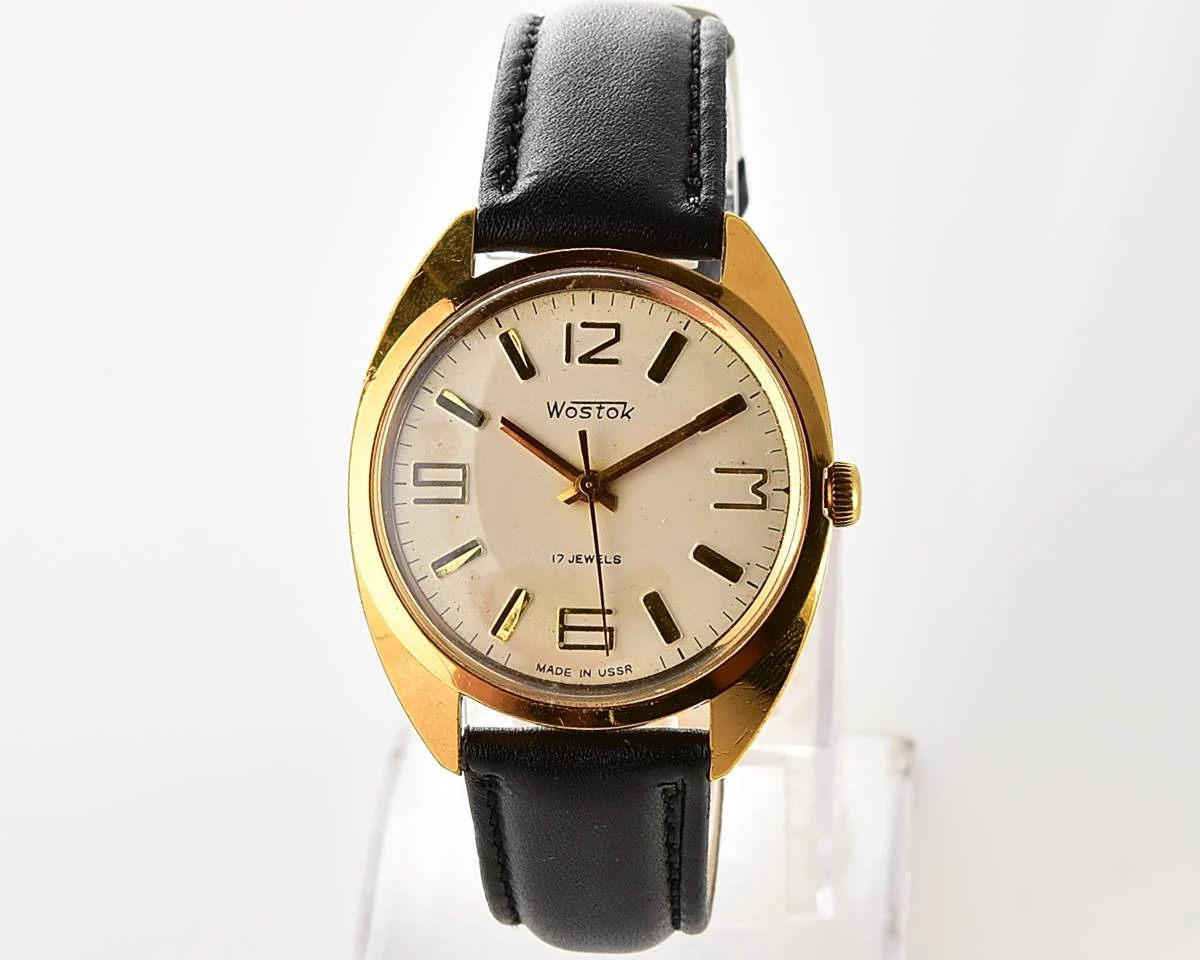 Excellent Soviet gold-plated Vostok (Wostok) mechanical watch