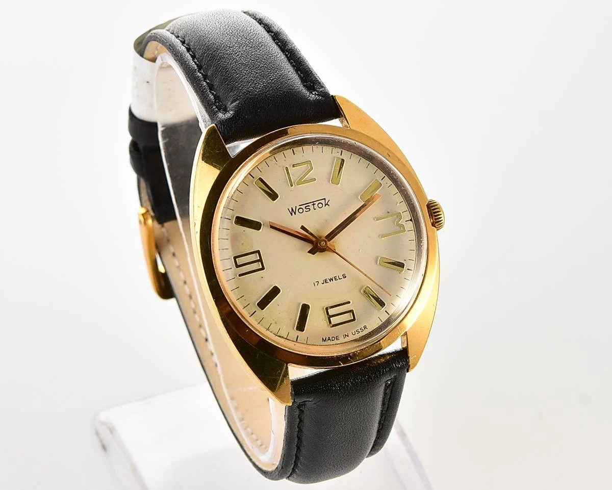 Excellent Soviet gold-plated Vostok (Wostok) mechanical watch
