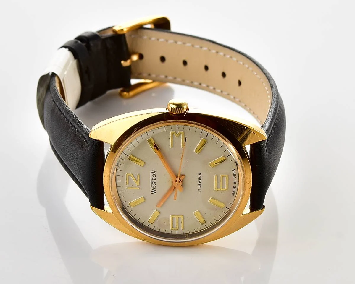 Excellent Soviet gold-plated Vostok (Wostok) mechanical watch