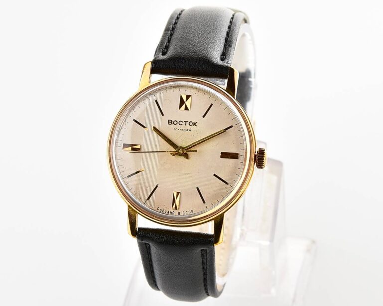 Wostok (Vostok) mechanical gold-plated wristwatch
