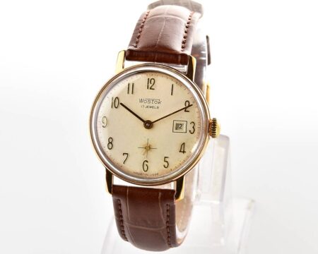 Vintage soviet Wostok (Vostok) mechanical gold-plated wrist watch