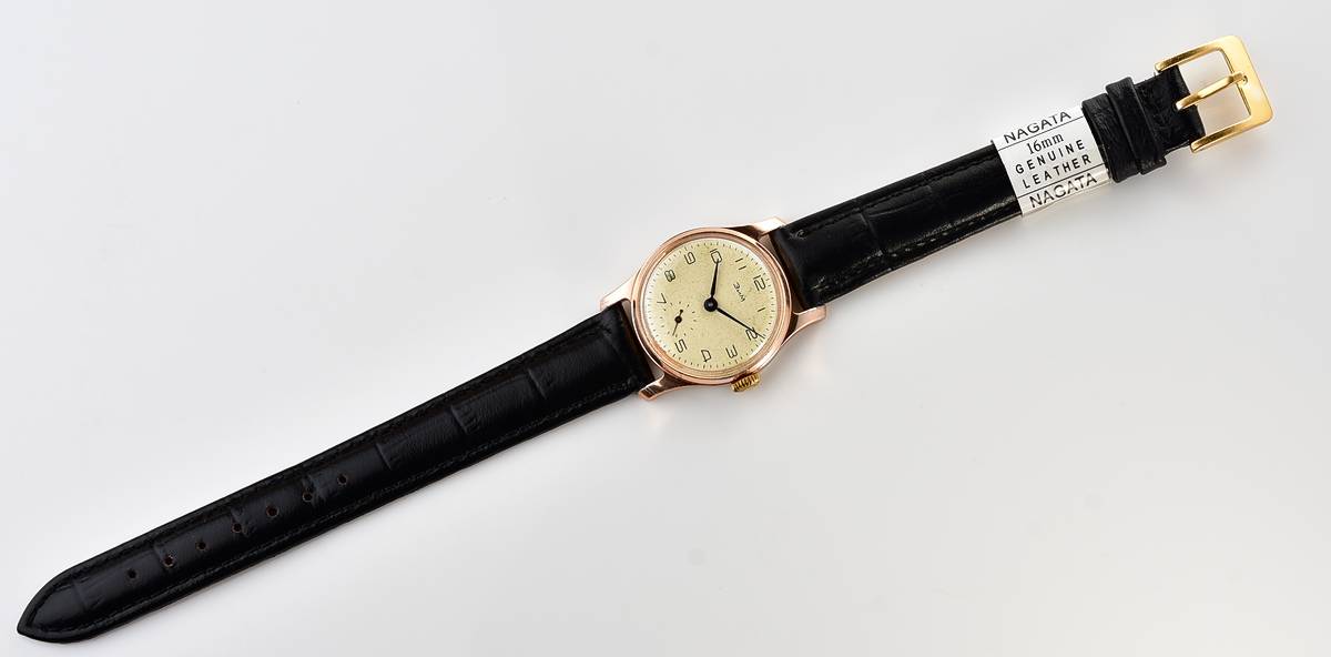 Vintage soviet ZiM mechanical watch with engraved back