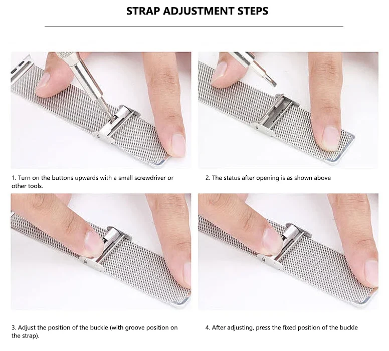 milanese stainless steel bracelet adjustment