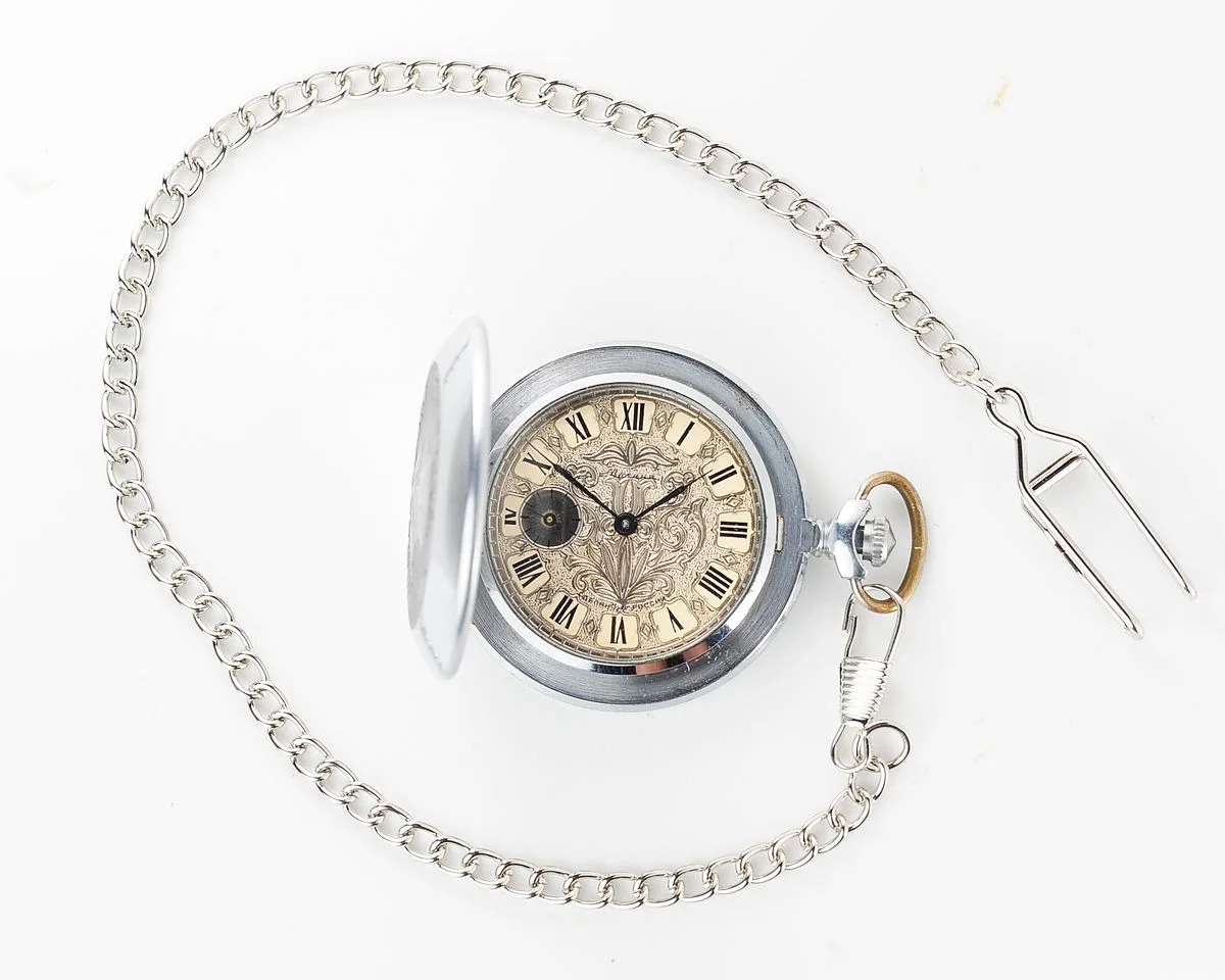 Mechanical Molnija pocket watch Stalin - Victory over Germany!