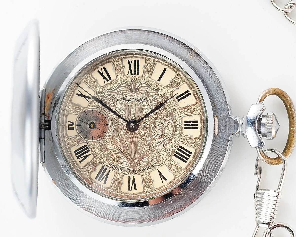 Mechanical Molnija pocket watch Stalin - Victory over Germany!