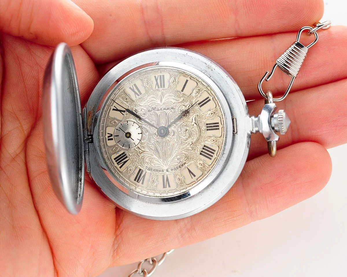 Mechanical Molnija pocket watch Stalin - Victory over Germany!