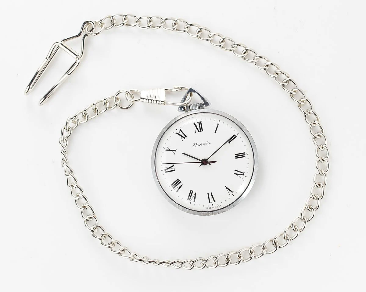 Mechanical Raketa Soviet pocket watch