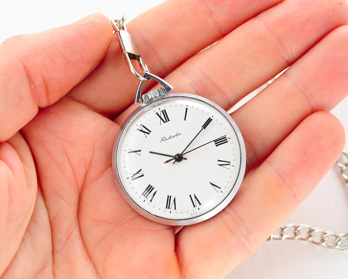 Mechanical Raketa Soviet pocket watch