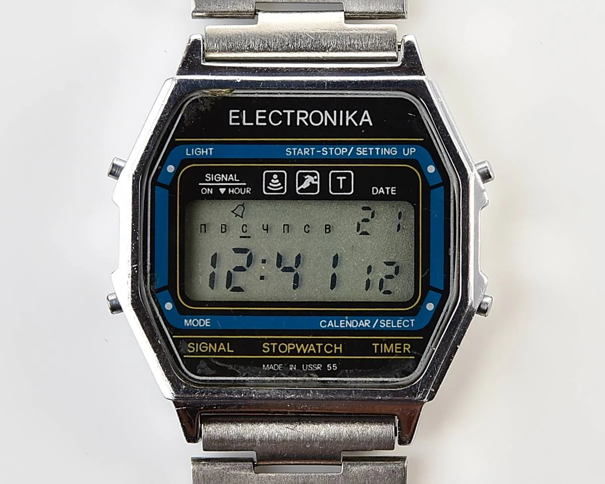 Digital vintage USSR wristwatch Electronika 55 - alarm chronograph