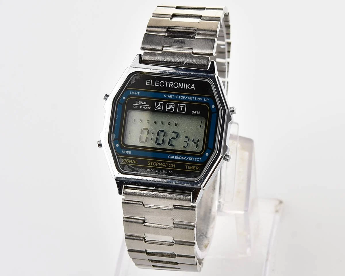Digital vintage USSR wristwatch Electronika 55 - alarm chronograph