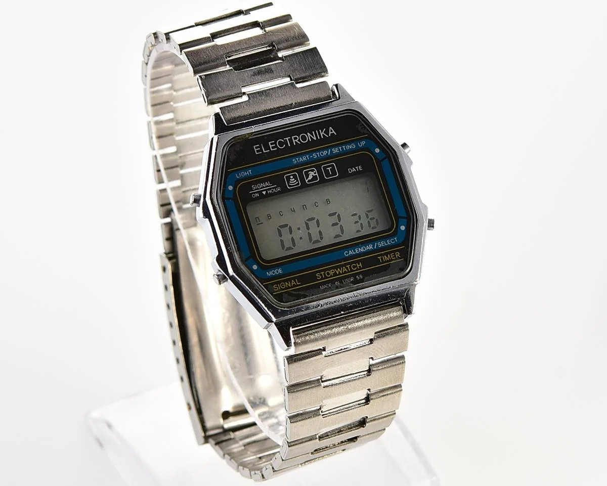 Digital vintage USSR wristwatch Electronika 55 - alarm chronograph