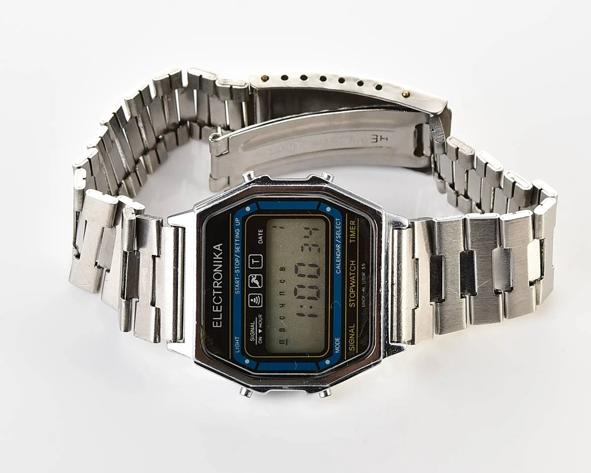 Digital vintage USSR wristwatch Electronika 55 - alarm chronograph