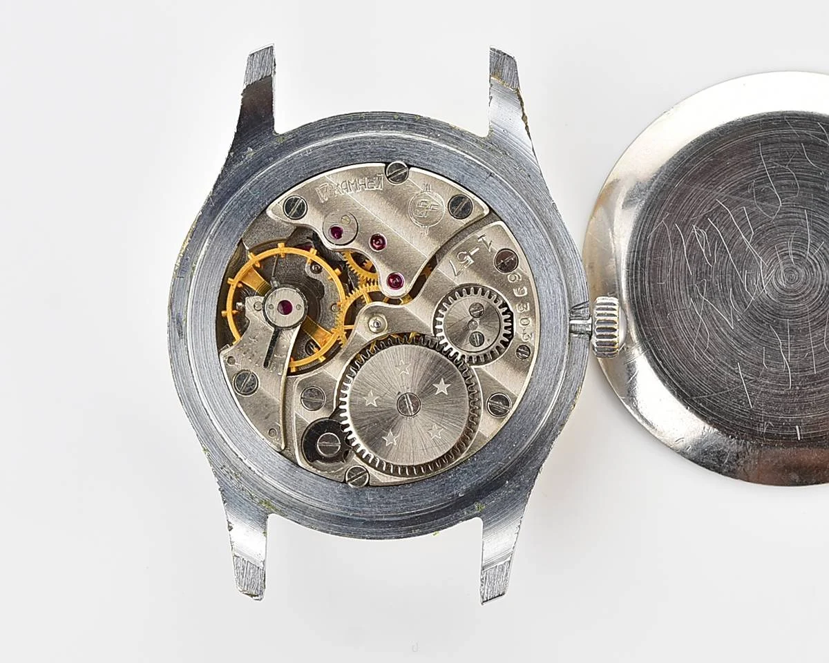 Excellent Soviet vintage Kama mechanical watch from the 1st quarter of 1957 + handmade Sturmanskie compass strap!