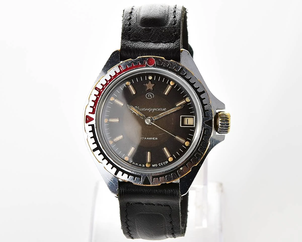Vostok Komandirskie "Zakaz MO CCCP" limited series watch - rare duo-tone dial! - Image 2