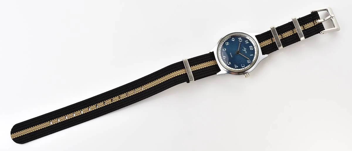 Soviet vintage mechanical watch Luch with NATO nylon strap