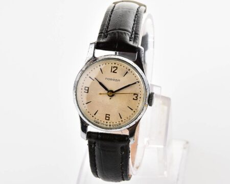 Vintage soviet mechanical POBEDA watch with central seconds hand