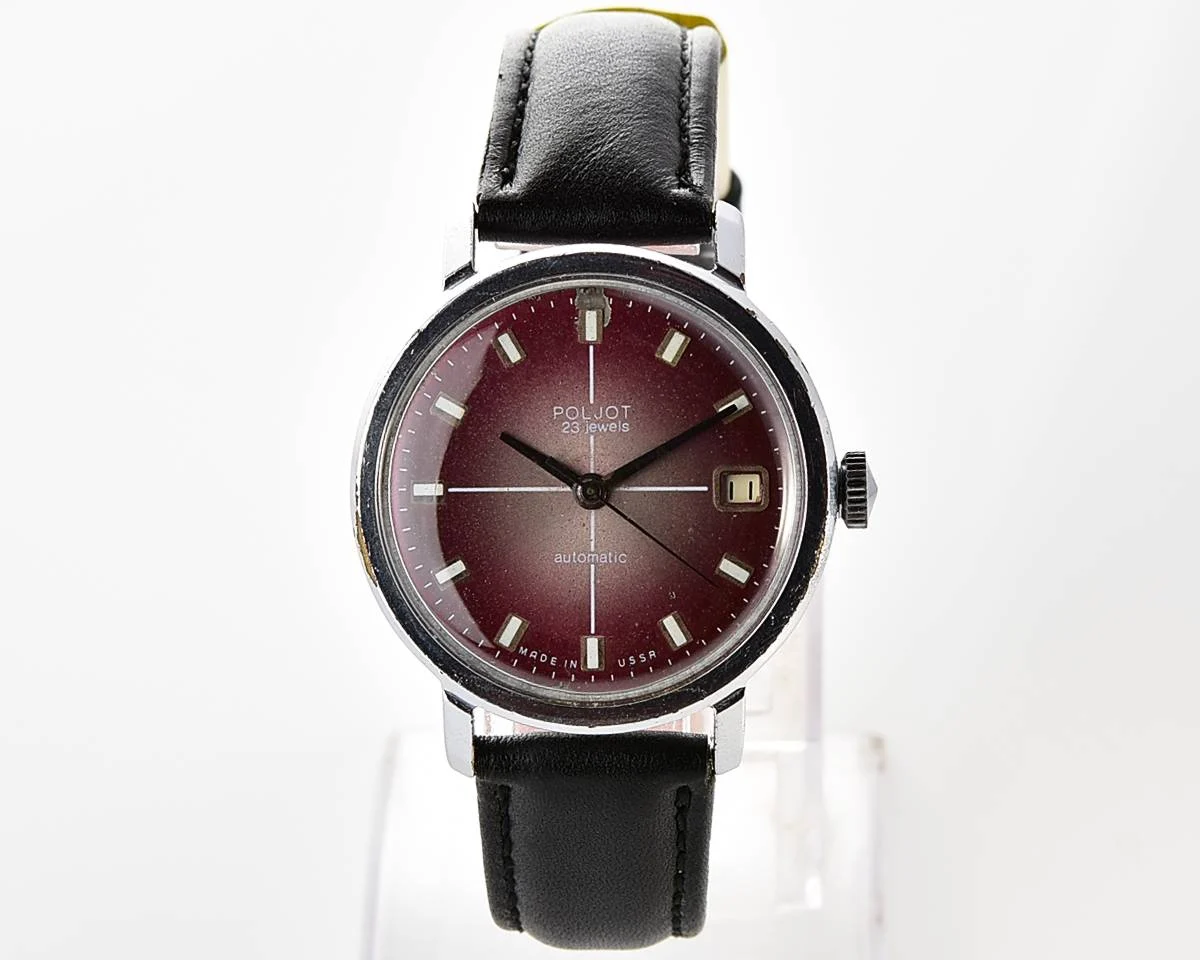 Soviet Poljot mechanical wristwatch with automatic self-winding movement