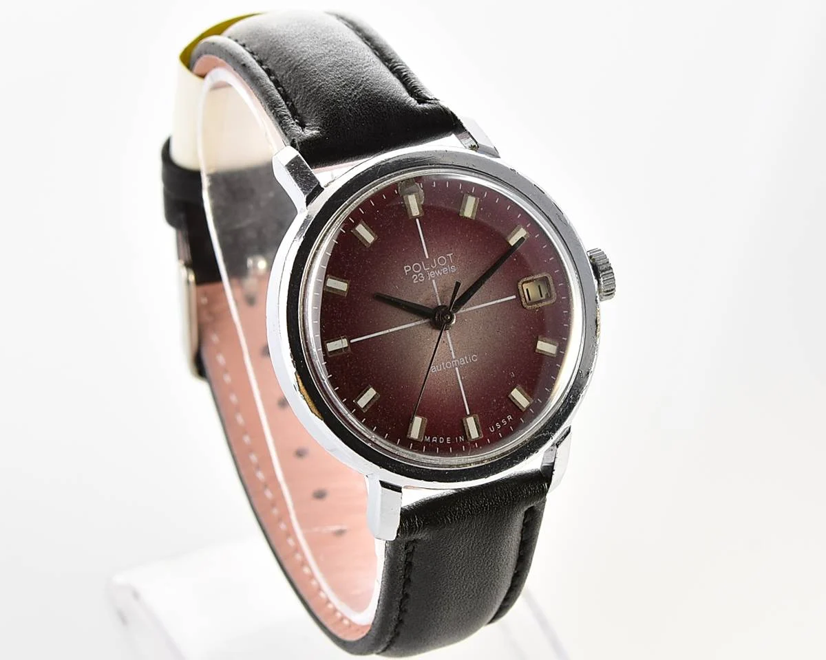 Soviet Poljot mechanical wristwatch with automatic self-winding movement