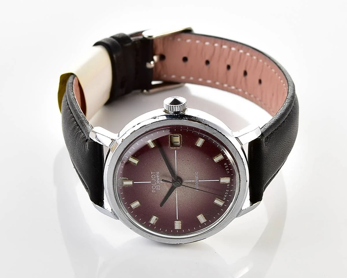 Soviet Poljot mechanical wristwatch with automatic self-winding movement