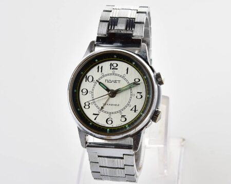 Soviet POLJOT-cricket mechanical watch with alarm clock function