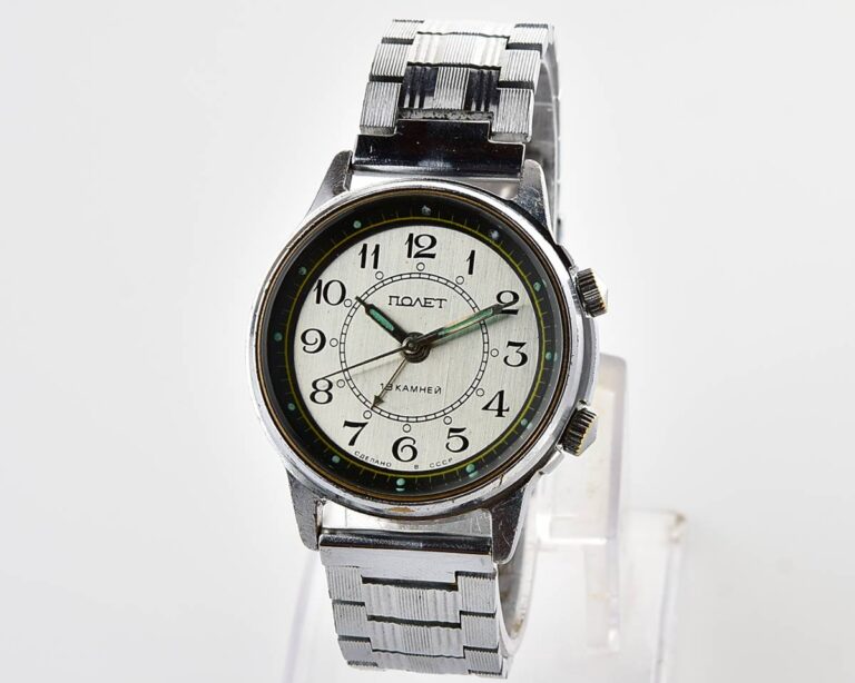 Soviet POLJOT-cricket mechanical watch with alarm clock function
