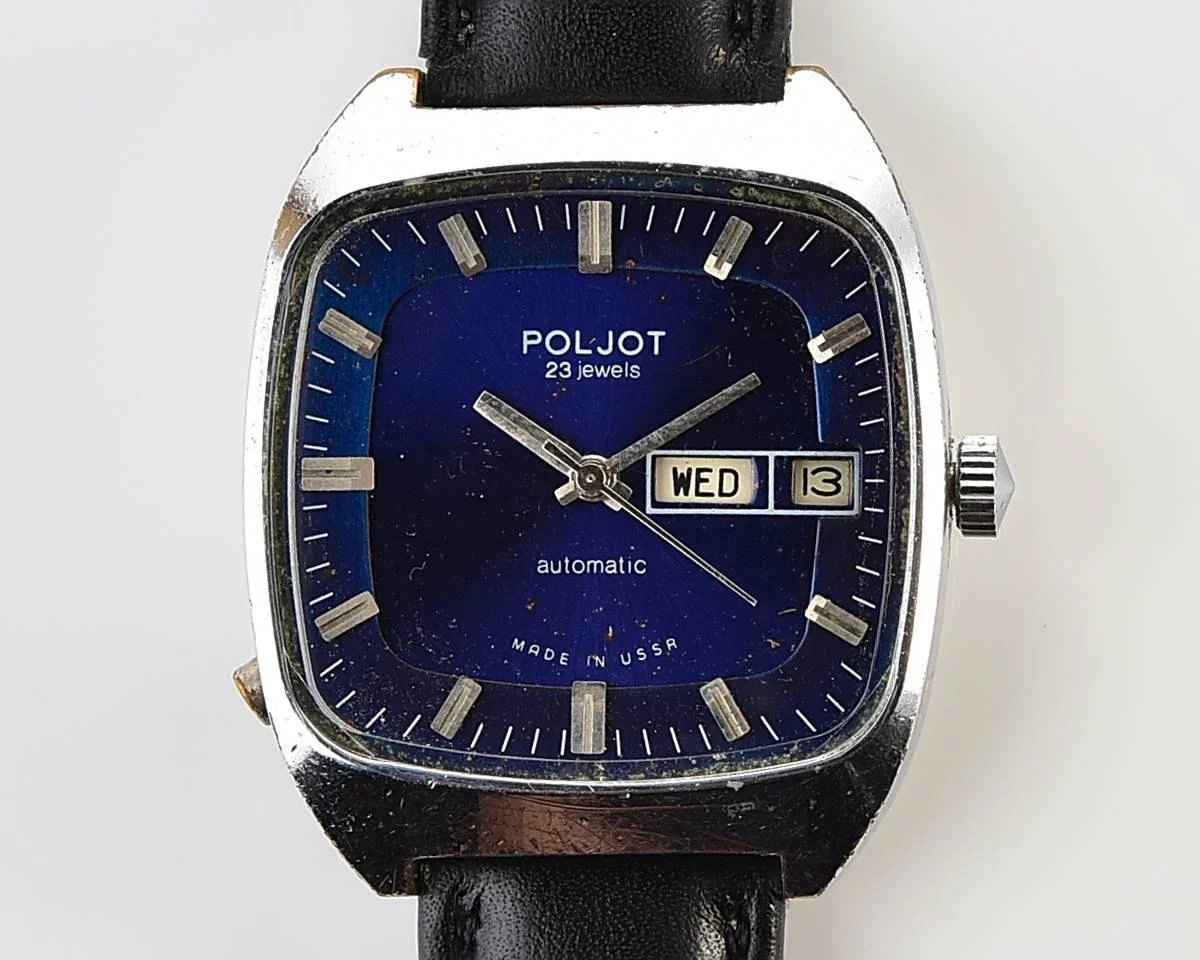 Soviet mechanical Poljot with automatic self-winding movement