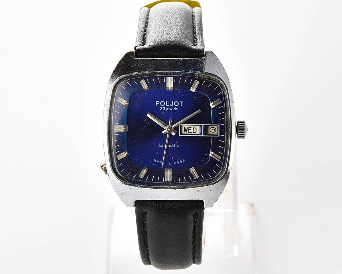 Soviet mechanical Poljot with automatic self-winding movement