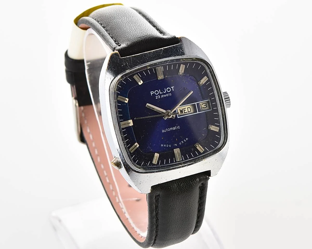 Soviet mechanical Poljot with automatic self-winding movement