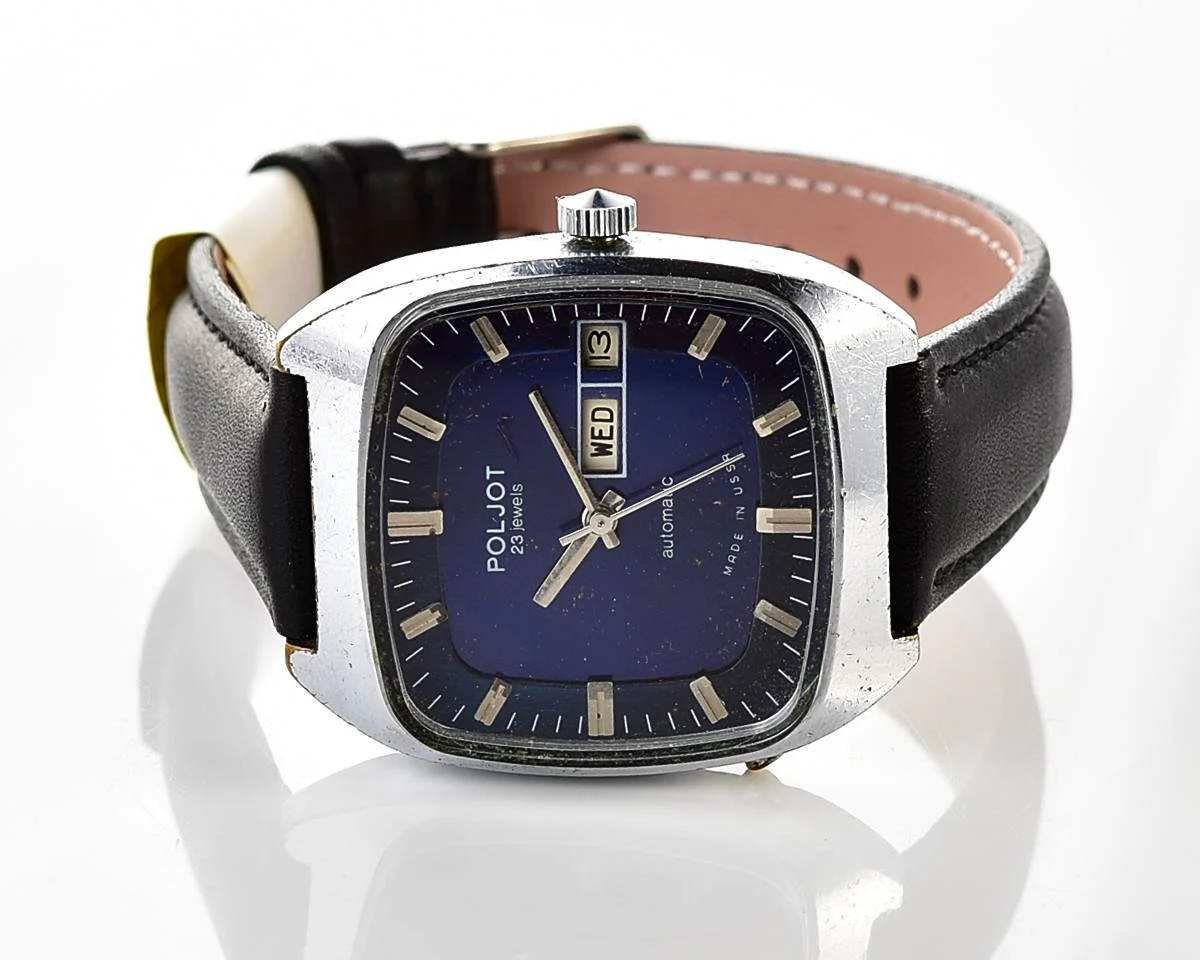 Soviet mechanical Poljot with automatic self-winding movement