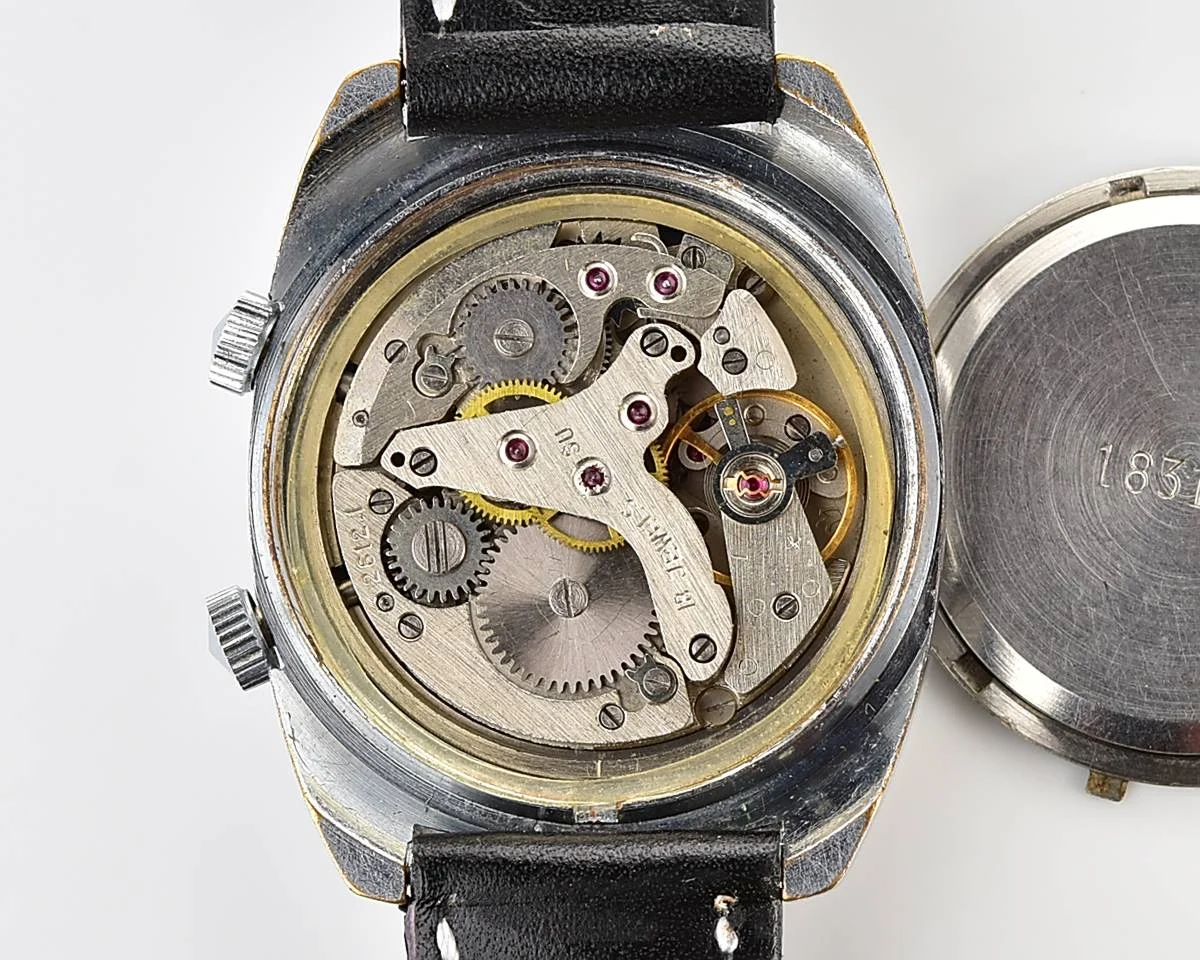 Vintage Soviet Poljot-cricket mechanical watch with alarm function