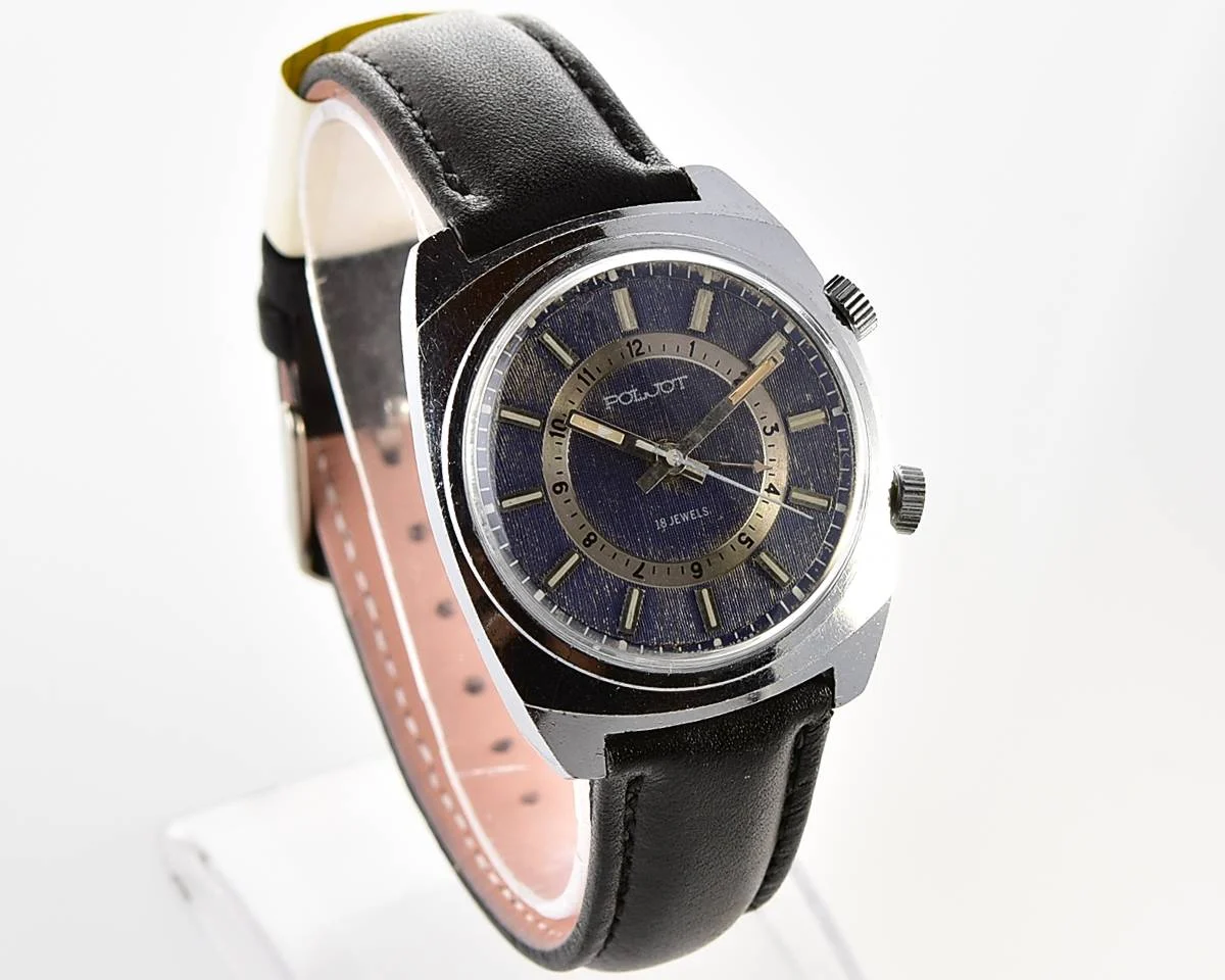 Vintage Soviet Poljot-cricket mechanical watch with alarm function