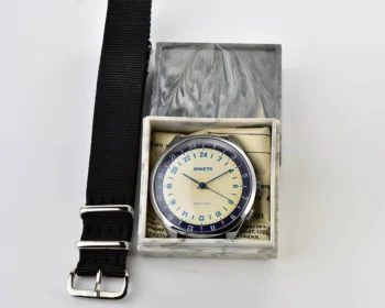 TIME CAPSULE: Soviet vintage mechanical watch Raketa with 24 hours dial, New Old Stock (NOS)!
