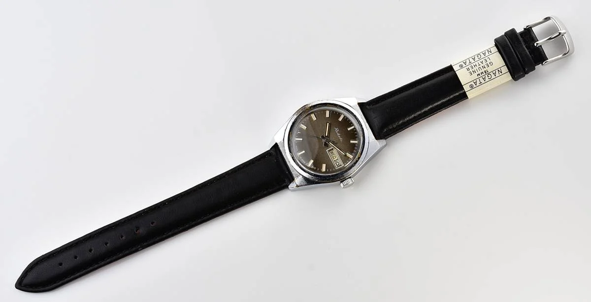 Raketa vintage mechanical wrist watch with double calendar